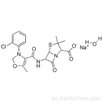 Ácido 4-tia-1-azabiciclo [3.2.0] heptano-2-carboxílico, 3,3-dimetil-6 - [[(5-metil-3-fenil-4-isoxazolil) carbonil] amino] -7-oxo- , sal sódica, hidrato (1: 1: 1), (57195801,2S, 5R, 6R) - CAS 7240-38-2